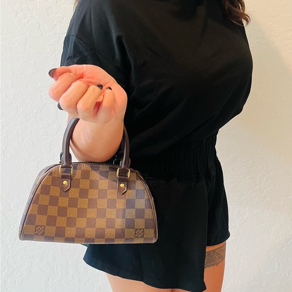 Authentic Louis Vuitton Brown Checkered Mini Bag - Picture 3 of 5